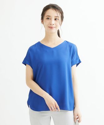＜MK MICHEL KLEIN（Women/小さいサイズ）＞【小さいサイズ】シフォンＴブラウス／洗える