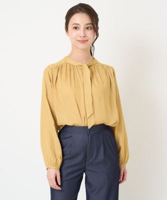 【小さいサイズ】前後２ｗａｙボウタイブラウス／接触冷感／洗える