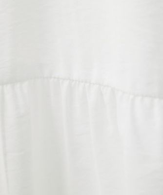 【小さいサイズ】ペプラムデザインバンドカラーブラウス／洗える