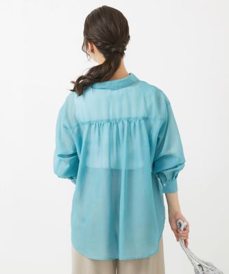 小さいサイズ】スパンボイルシアーシャツブラウス／洗える | MK MICHEL