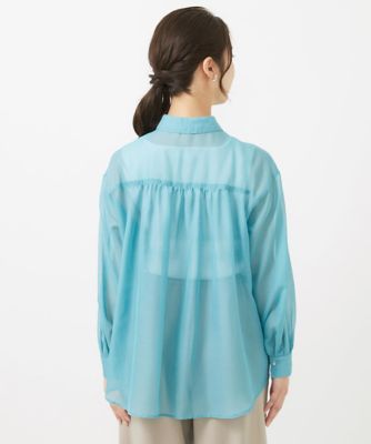 小さいサイズ】スパンボイルシアーシャツブラウス／洗える | MK MICHEL