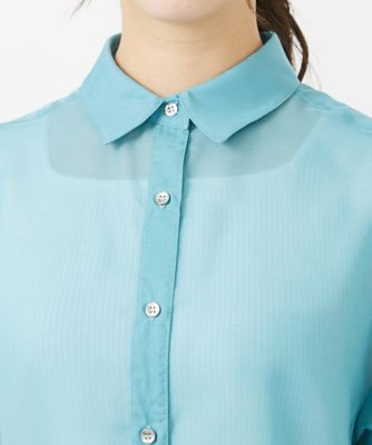 小さいサイズ】スパンボイルシアーシャツブラウス／洗える | MK MICHEL