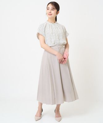 【小さいサイズ】幾何モチーフプリントブラウス／洗える