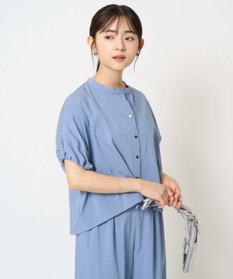 ＜MK MICHEL KLEIN（Women/小さいサイズ）＞【小さいサイズ】スキッパーデザインブラウス／ＵＶカット／接触冷感／洗える／セットアップ対応