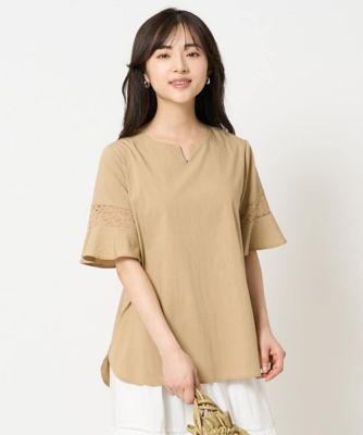 ＜MK MICHEL KLEIN（Women/小さいサイズ）＞【小さいサイズ】フレアースリーブブラウス／ＵＶカット／接触冷感／洗える／セットアップ対応