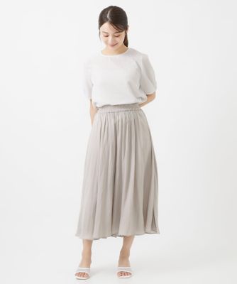 【小さいサイズ】ピンストライプ柄シアーブラウス／洗える