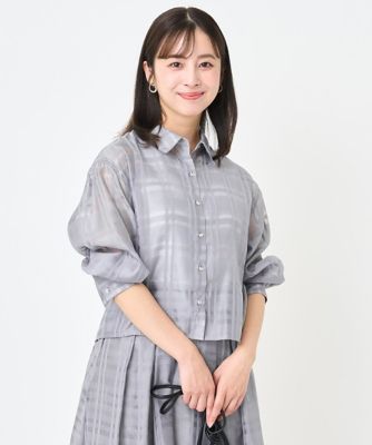 シアードビーチェックスカート/洗える （ロング・マキシ丈スカート