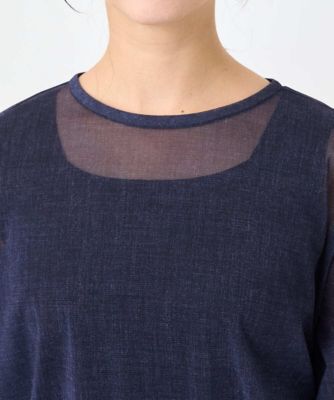 小さいサイズ】デニム調シアーブラウス／洗濯機で洗える | MK MICHEL