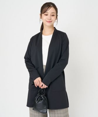 ＜MK MICHEL KLEIN（Women/小さいサイズ）＞【小さいサイズ】シルケットリバー着流しカーディガン／洗える