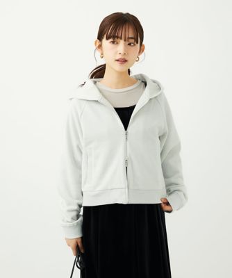 小さいサイズ】ラメ裏毛スウェットダブルジップパーカー／洗濯機で