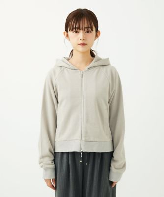 小さいサイズ】ラメ裏毛スウェットダブルジップパーカー／洗濯機で