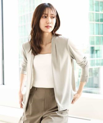 ＜MK MICHEL KLEIN（Women/小さいサイズ）＞【小さいサイズ】ショート丈カーディガン／接触冷感／ＵＶカット／洗える