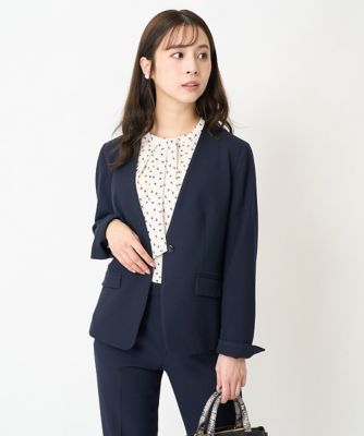 ＜MK MICHEL KLEIN（Women/小さいサイズ）＞【小さいサイズ】カラーレスジャケット／セットアップ対応／洗える