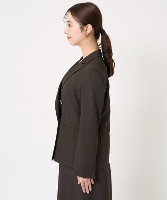小さいサイズ】リネンライク ダブルブレストジャケット／洗える | MK