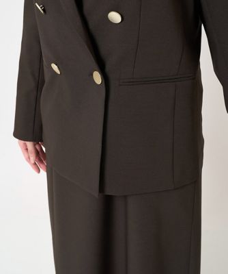 小さいサイズ】リネンライク ダブルブレストジャケット／洗える | MK