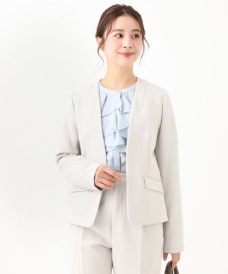＜MK MICHEL KLEIN（Women/小さいサイズ）＞【小さいサイズ】カラーレスジャケット／制菌加工／洗える