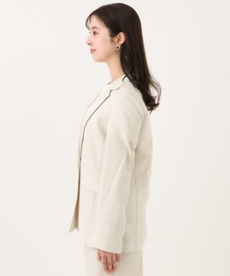 MK ミッシェルクラン（MK MICHEL  ）/【小さいサイズ】リネン混テーラードジャケット/洗える/セットアップ対応 小さいサイズ】リネン混テーラードジャケット／洗える／セットアップ