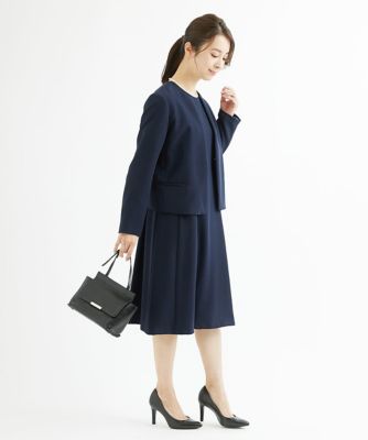 【小さいサイズ】ダブルクロスウエストタックワンピース／洗える