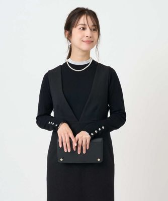 小さいサイズ】ウールライク Vネックジャンパースカート／洗濯機で