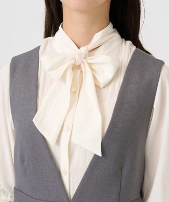 小さいサイズ】ウールライク Vネックジャンパースカート／洗濯機で