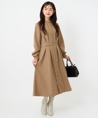 ＜MK MICHEL KLEIN（Women/小さいサイズ）＞【小さいサイズ】ウエストタックデザインワンピース／洗濯機で洗える