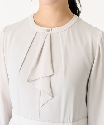 小さいサイズ】ボウタイプリーツジョーゼットワンピース／洗える | MK