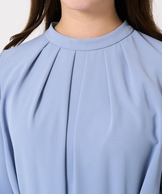 【小さいサイズ】ウエストベルト付きサックワンピース／洗える