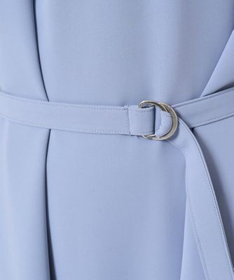 【小さいサイズ】ウエストベルト付きサックワンピース／洗える