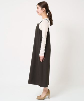 【小さいサイズ】リネンライク　２ｗａｙキャミワンピース／洗える