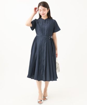 MK MICHEL KLEIN（Women/小さいサイズ）/エムケーミッシェルクラン 【小さいサイズ】フロントタックデザインワンピース／２ｗａｙ／洗える