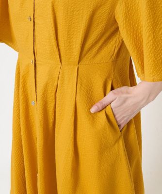 【小さいサイズ】キーネックコットンワンピース／洗える
