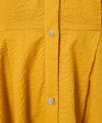【小さいサイズ】キーネックコットンワンピース／洗える