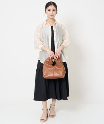 ミミ 小さいサイズ】フラワー3D刺繍ティアードキャミワンピース