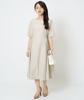 小さいサイズ】サイドベルトデザイン ウエストタックストレッチ