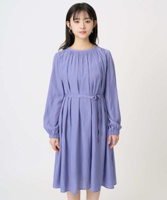 小さいサイズ】サテンギャザーワンピース／洗える | MK MICHEL KLEIN