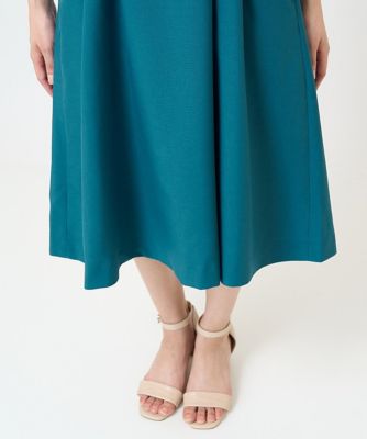 小さいサイズ】ウエストタックキーネックワンピース／洗える | MK