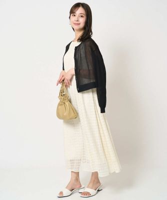 小さいサイズ】幾何レースフレアーワンピース／洗える | MK MICHEL