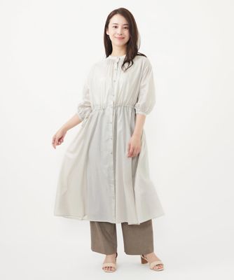 ＜MK MICHEL KLEIN（Women/小さいサイズ）＞【小さいサイズ】箔加工シャツワンピース