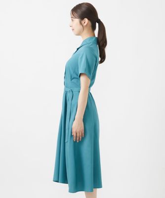 【小さいサイズ】ウエストタックシャツワンピース／洗える