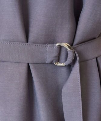 小さいサイズ】ベルト付きキーネックワンピース／洗える | MK MICHEL