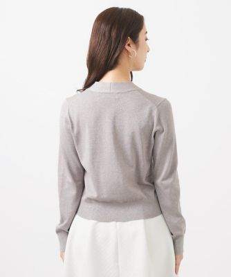 小さいサイズ】ラメニットナロータイデザインプルオーバー／洗える