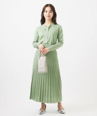 小さいサイズ】ラメニットナロータイデザインプルオーバー／洗える