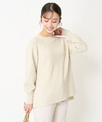 ＜MK MICHEL KLEIN（Women/小さいサイズ）＞【小さいサイズ】フレアーシルエットラメチュニック丈ニット／洗える