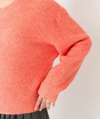 MK ミッシェルクラン（MK MICHEL  ）/【小さいサイズ】ポコポコVネックニット/洗える 小さいサイズ】ポコポコVネックニット／洗える | MK MICHEL KLEIN