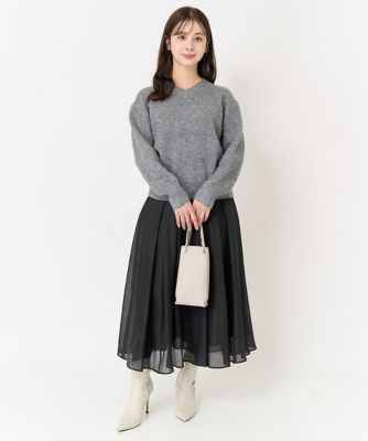 小さいサイズ】ポコポコVネックニット／洗える | MK MICHEL KLEIN