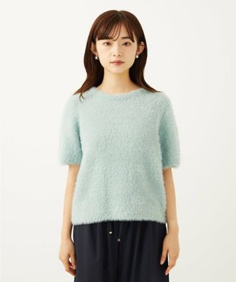 小さいサイズ】半袖シャギーニット／洗える | MK MICHEL KLEIN (Women