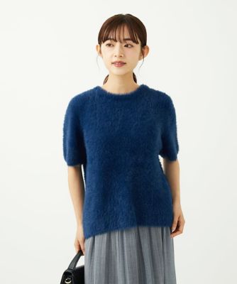 小さいサイズ】半袖シャギーニット／洗える | MK MICHEL KLEIN (Women