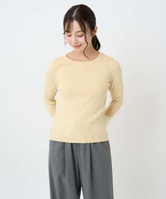 小さいサイズ】フェザー切替えコンパクトリブニット／洗える | MK