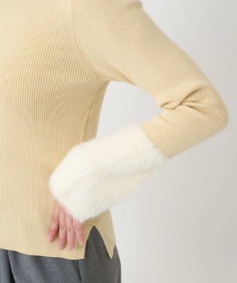 小さいサイズ】フェザー切替えコンパクトリブニット／洗える | MK