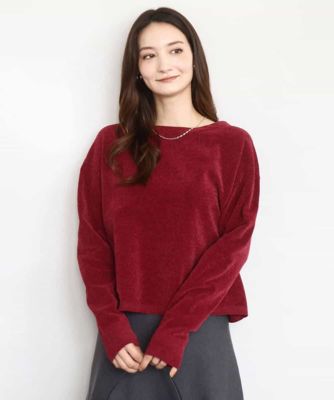 ＜MK MICHEL KLEIN（Women/小さいサイズ）＞【小さいサイズ】モールヤーンボートネックニット／洗える